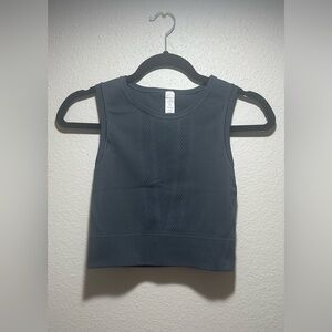 Athleta Mudra crop tank top in a gray/green color, women’s size S/M.